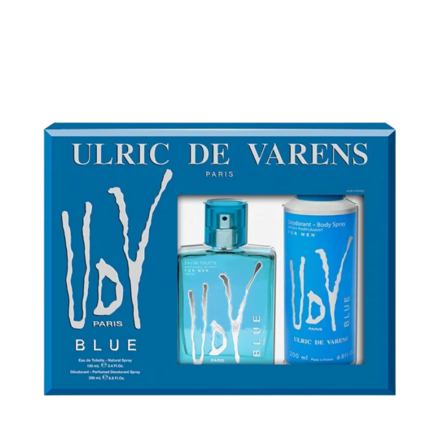 Kit Ulric de Varens Blue Masculino (Eau de Toilette 100ml + Desodorante 200ml) – Ulric de Varens