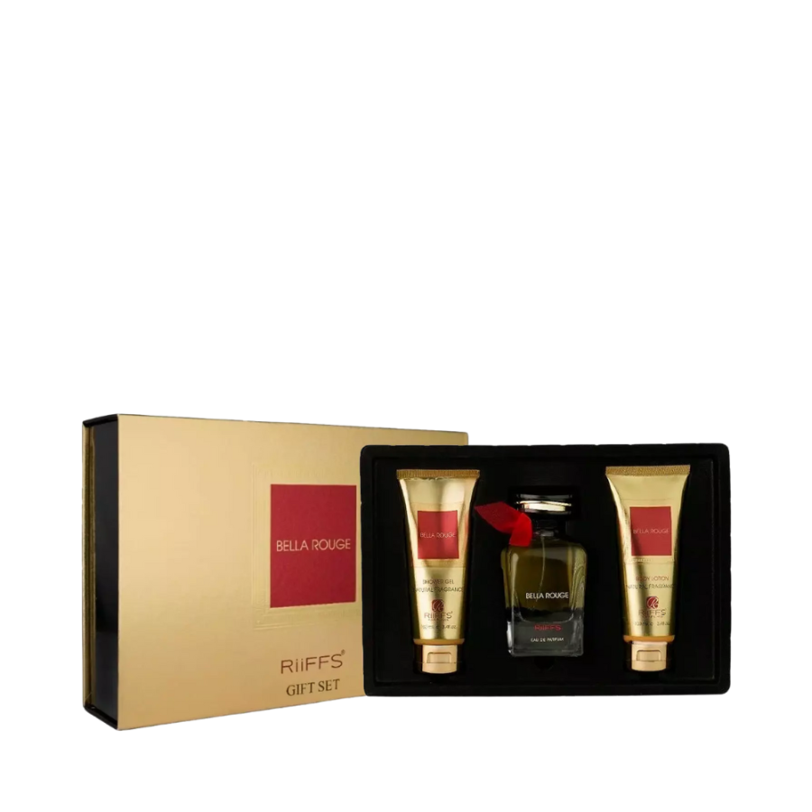 Kit Bella Rouge (Eau de Parfum 100ml + Shower Gel 100ml + Body Lotion 100ml) – Riiffs