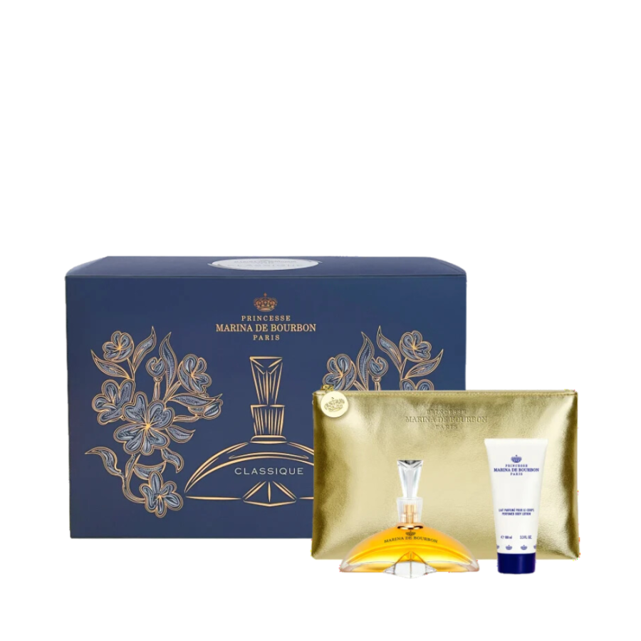 Kit Classique (Eau de Parfum 100ml + Loção Corporal 100ml + Nécessaire) – Marina de Bourbon